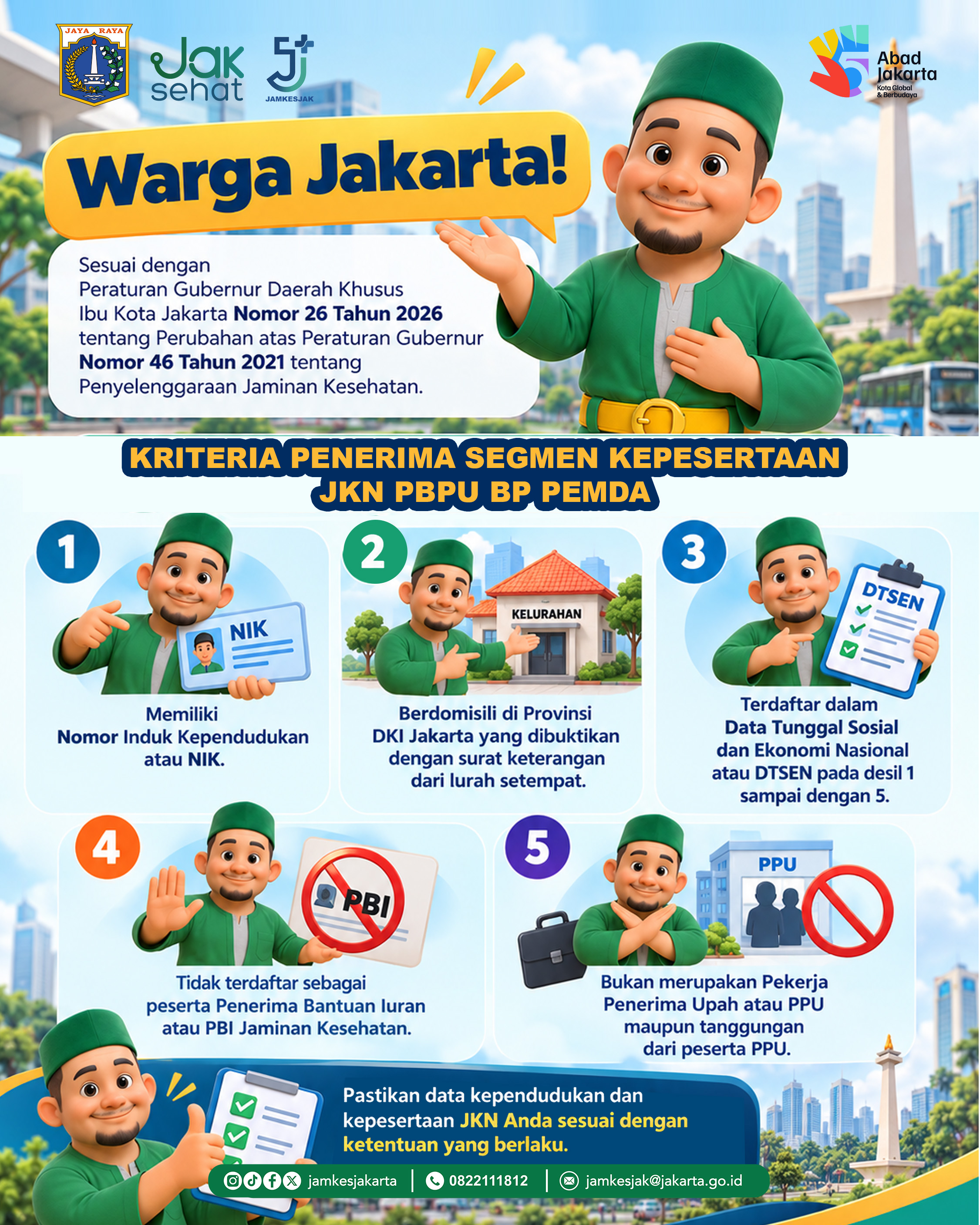 kriteria penerima JKN segmen PBPU BP Pemda