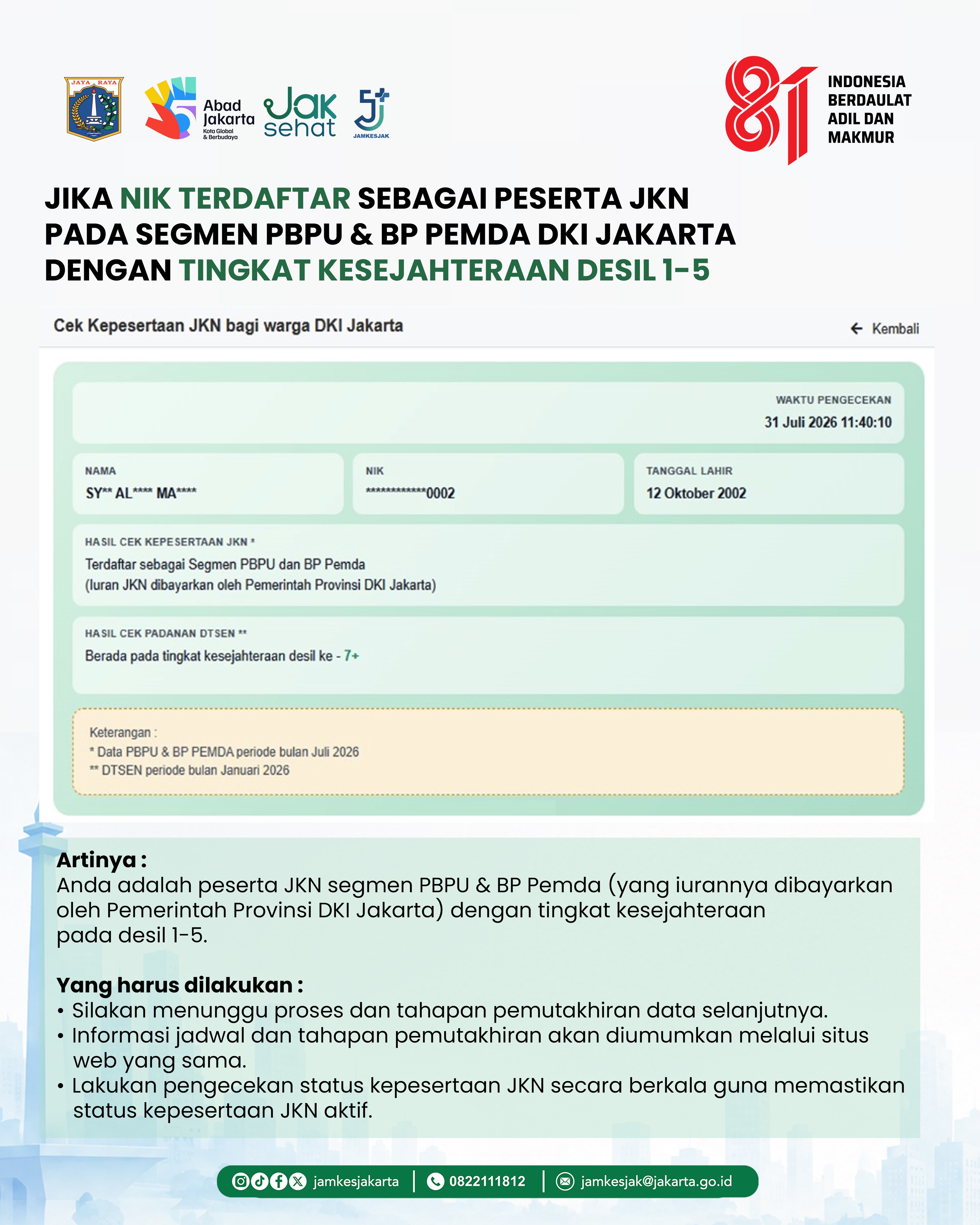 Cek Kepesertaan JKN Khusus Warga DKI Jakarta - gambar 4